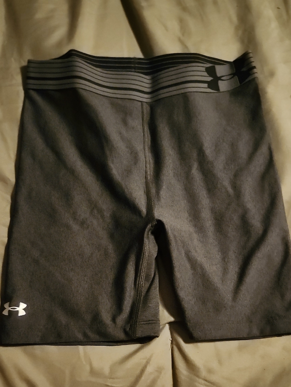 Under Armour Black and Dark Gray Performance Compression Shorts